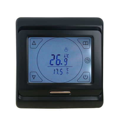 Black Color Heated Floor Thermostat Anti Flammable PC Housing Material